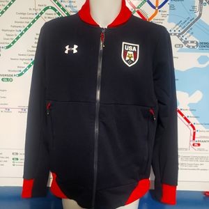 Under Armour Men's Large USA Bomber Jacket Loose Fit